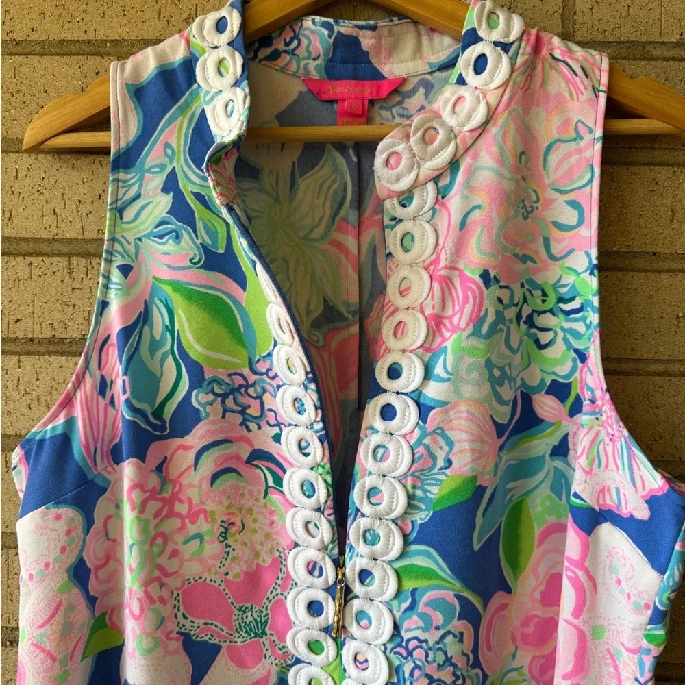 Lilly Pulitzer Jane Shift Dress Peony For Your Thoughts Sz 12 Zip Floral - Picture 3 of 6
